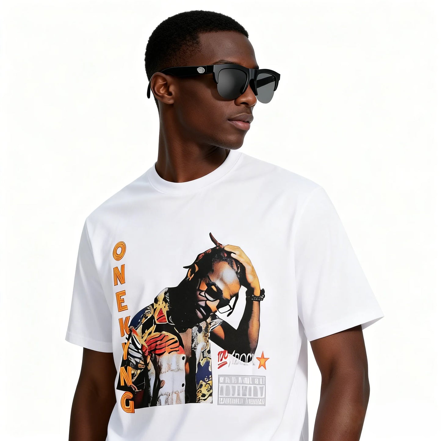 DX41 - T-shirt en coton pur à impression double face