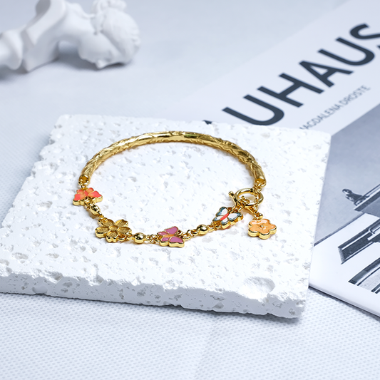 Butterfly Flower Half Ring
