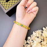 Enamel Flower Clasp Bracelet