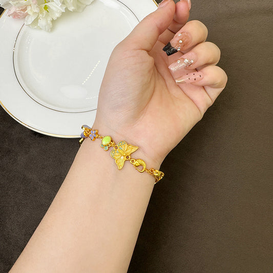 Butterfly half-ringed bracelet