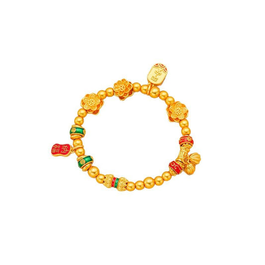 Two-Generation Joy Lotus Bracelet