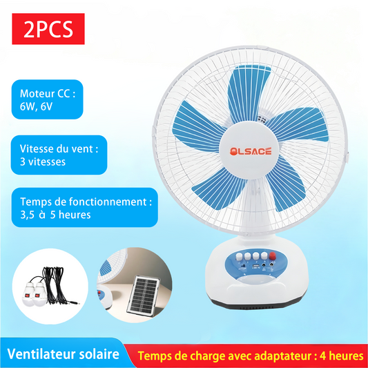 FT30-138 Solar Fan With Lamp（2PCS）