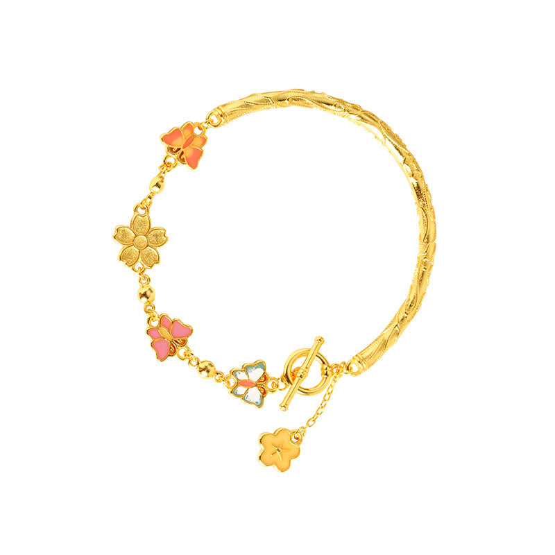 Butterfly Flower Half Ring