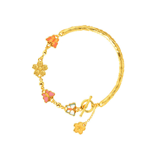 Butterfly Flower Half Ring