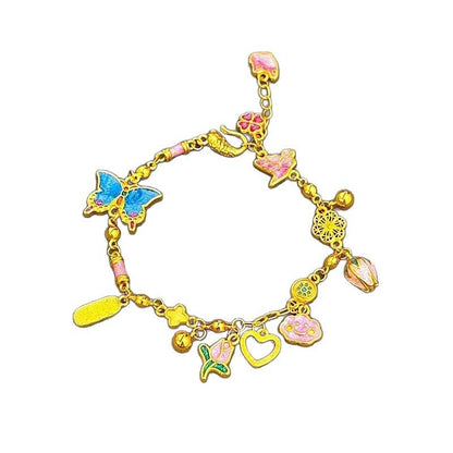 Enamel-Colored Butterfly Bracelet