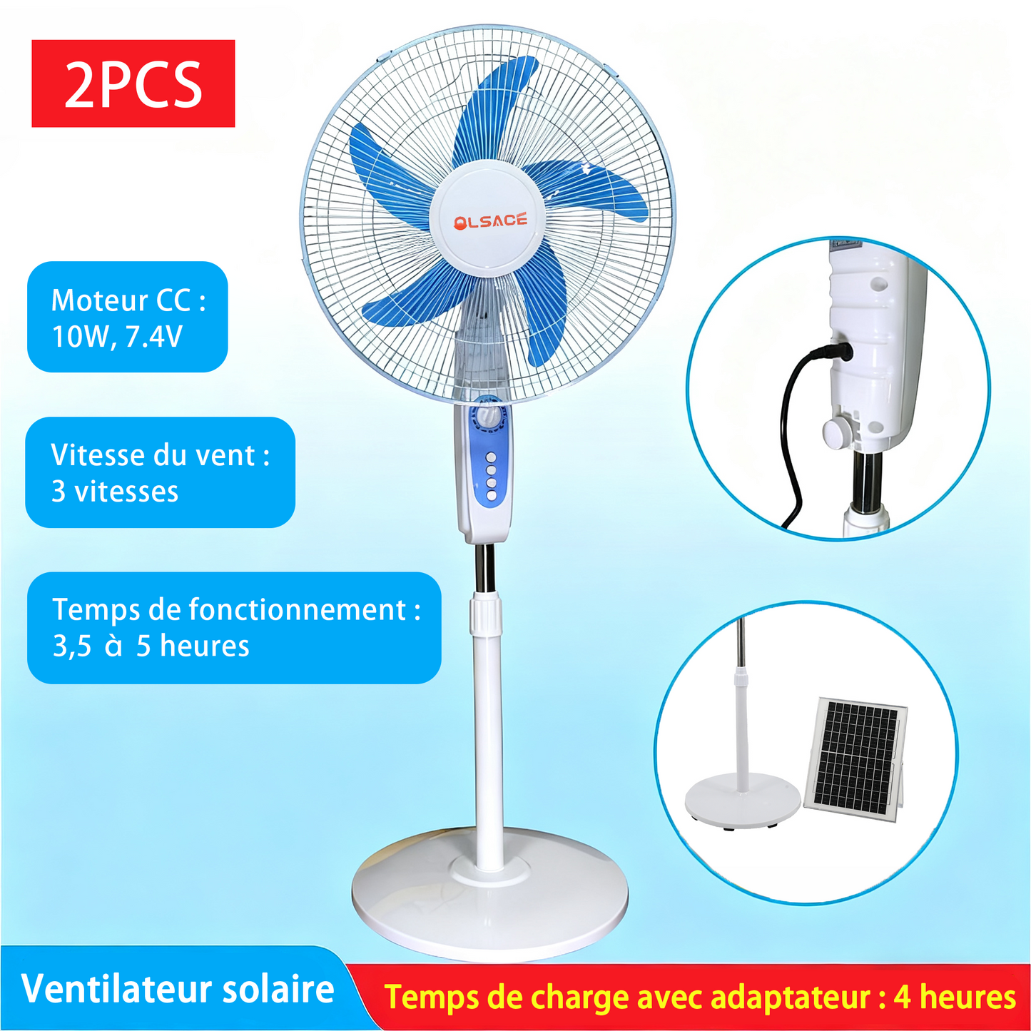 Ventilateur solaire multifonctionnel