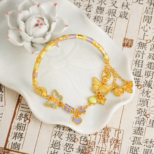 Butterfly half-ringed bracelet