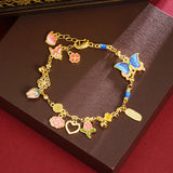 Enamel-Colored Butterfly Bracelet