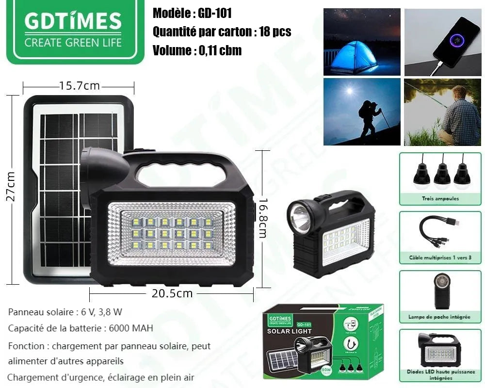 Lumière solaire système GD101