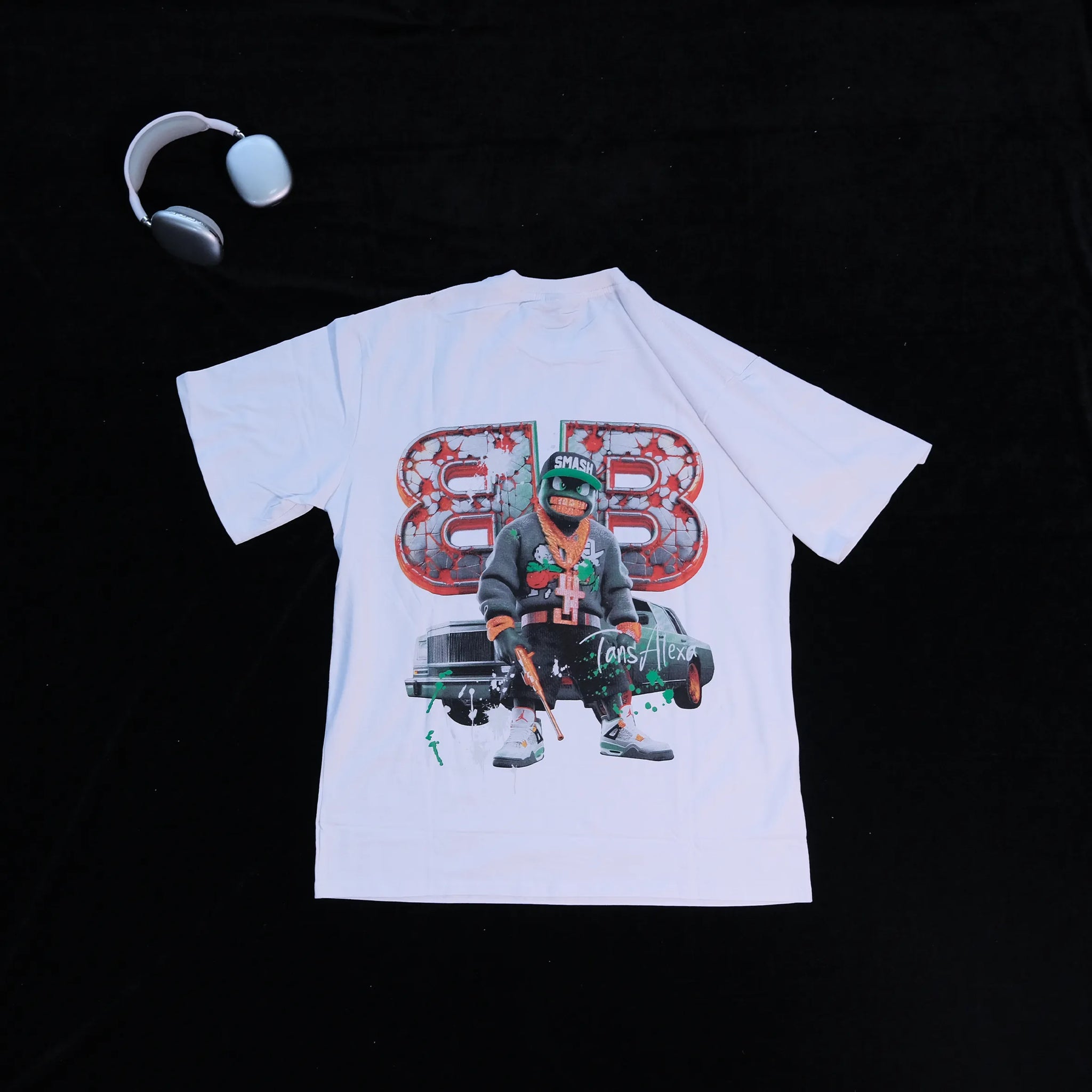 DX27 - T-shirt en coton pur à impression double face