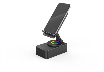 Three-in-One Phone Stand with Bluetooth Speaker