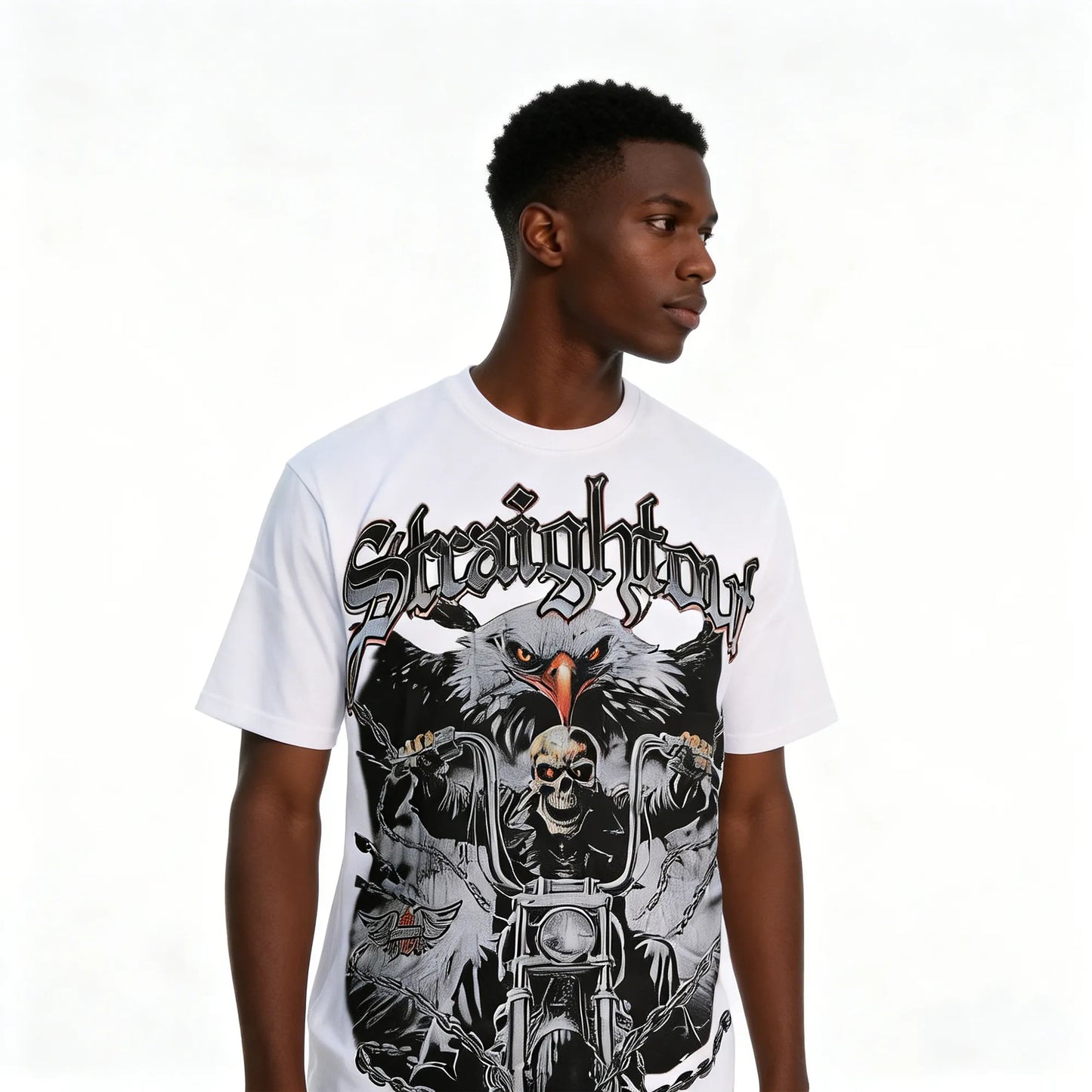 DX44 - T-shirt en coton pur à impression double face